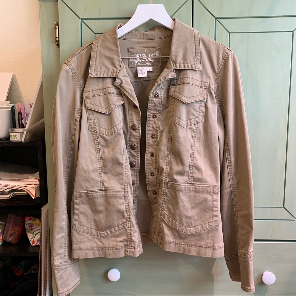 Large Live a Little Tan Jacket